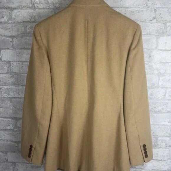 Ralph Lauren Tan 100% Camel Hair Blazer Size 10 Pockets Preppy Old Money USA - Picture 3 of 8